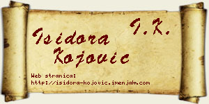 Isidora Kojović vizit kartica